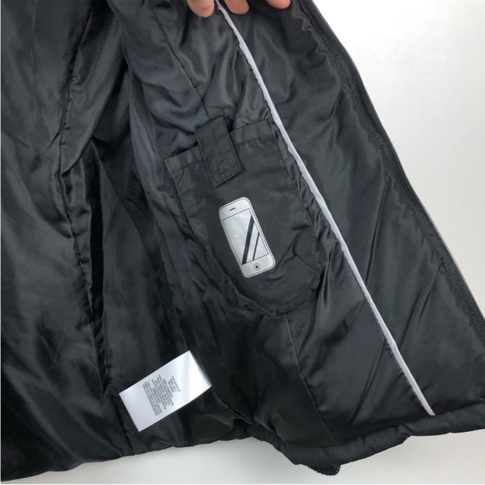 Basic Editions Black Long Puffer Jacket Size Small - image 6